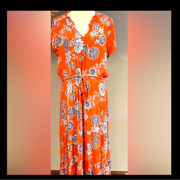 Sonoma Dresses & Skirts - Sonoma Floral Maxi Tiered Dress Women
Orange 1X